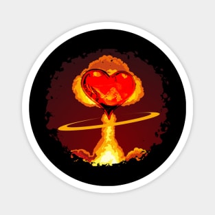 Nuclear Heart Explosion Emotional Affection Design Magnet